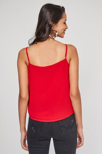 Powder Blue Solid Straight Top, Red, image 4